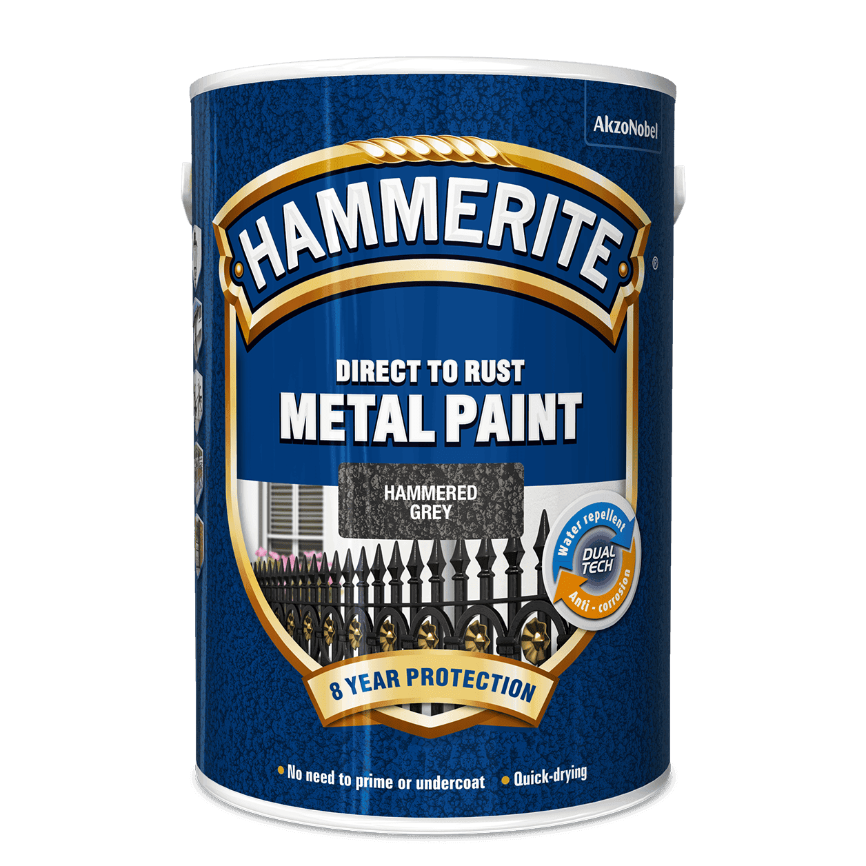 An image of Hammerite Direct to Rust - Hammered Finish